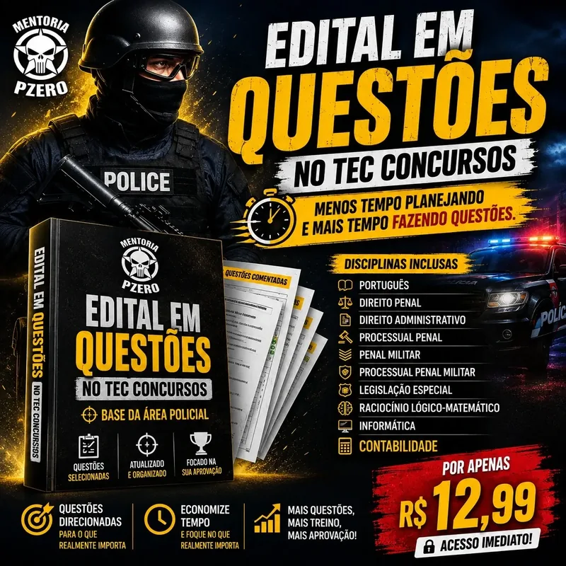 Edital em Questões - Múltiplas Questões